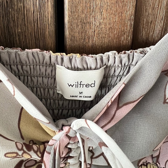 Aritzia Wilfred Ballet Smocked Camisole Tank Top Basalt Grey/Poetic Pink Size M - Picture 4 of 8